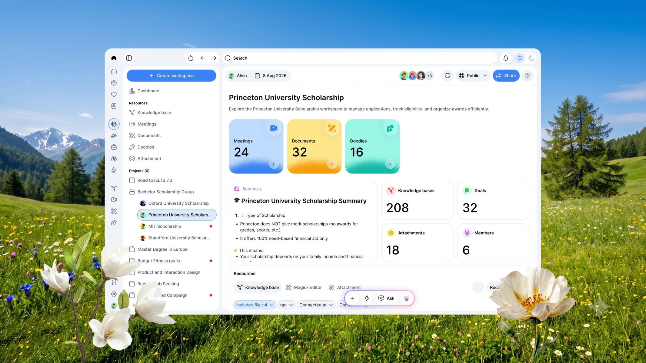 Scholarship management dashboard